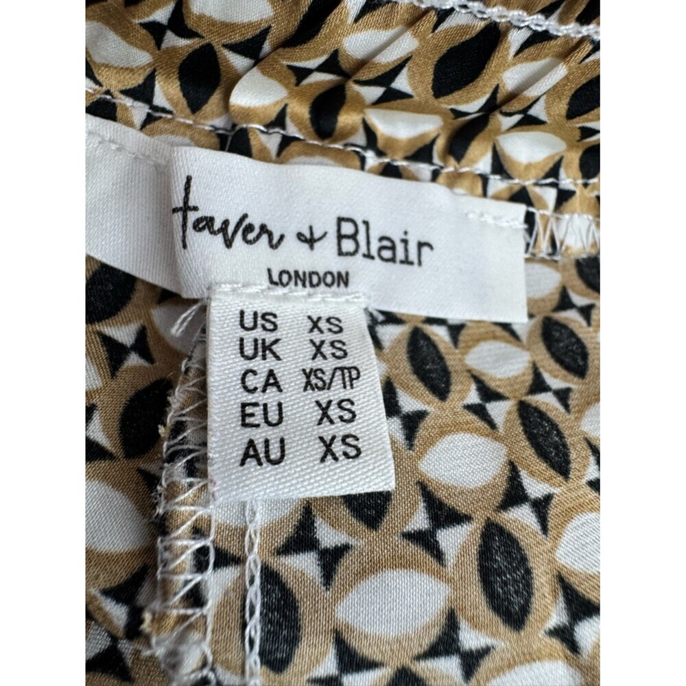 Taver & Blair pants geometric London Geometric Print Palazzo Pants Gold & Black - Picture 7 of 10